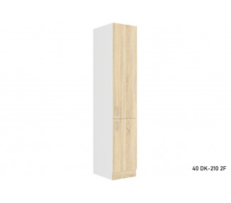  Kuchyňská skříňka vysoká AVRIL 40 DK-210 2F, 40x210x57, bílá/sonoma