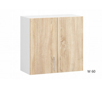  Kuchyňská skříňka horní dvoudveřová SALTO W60, 60x58x30,5, sonoma/bílá
