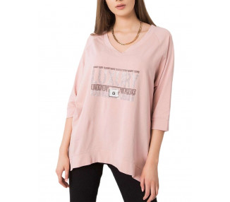 Světle růžové dámské tričko luxury