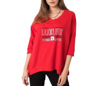 červené dámské tričko luxury