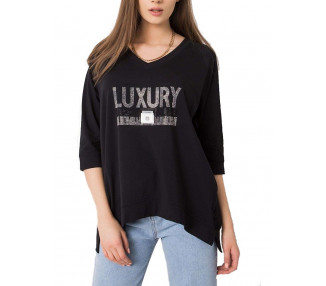černé dámské tričko luxury