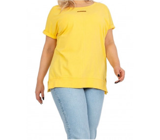 žluté volné basic tričko