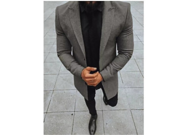 šedý pánský lehký kabát
