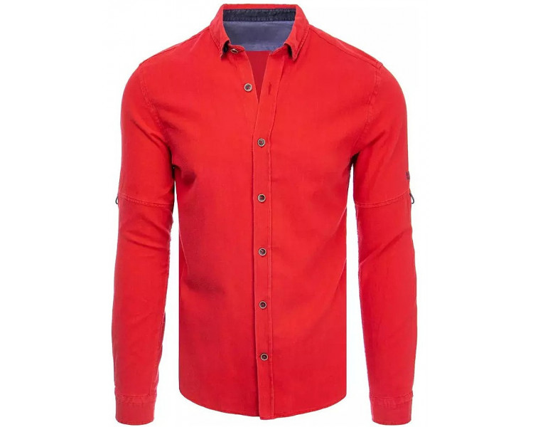 červená džínová košile