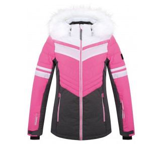 Dámská lyžařská bunda LOAP ORINNA Růžová/Černá/Bílá