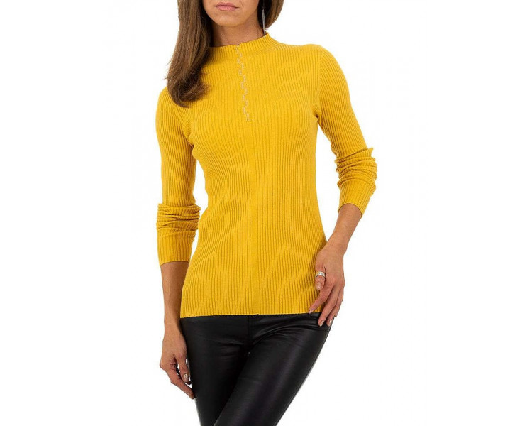 Dámský žlutý svetr Whoo Fashion