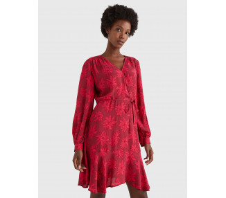 Tommy Hilfiger dámské červené vzorované šaty