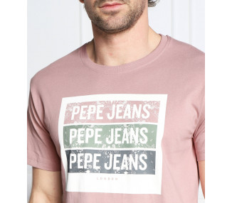 Pepe Jeans pánské růžové Acee triko