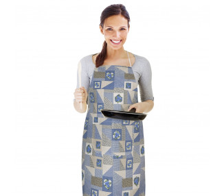 Bellatex Kuchyňská zástěra EMA Patchwork modrá, 67 x 84 cm