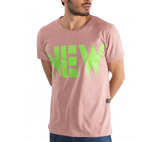 Růžové pánské tričko new
