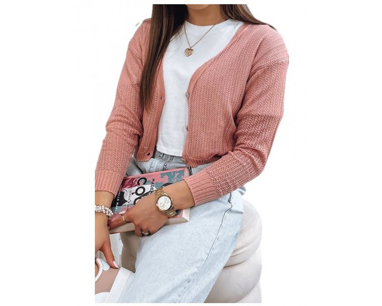 Meruňkový pletený svetr goffy