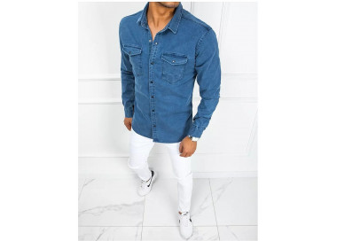 Modrá džínová ležérní košile