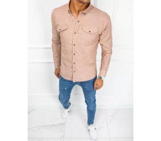 Pánská košile džínová JAVIER růžová
