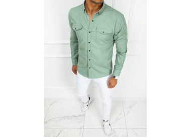 Pánská košile džínová JAVIER zelená
