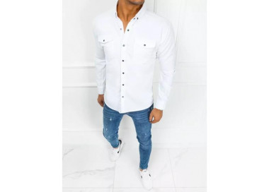 Pánská košile džínová JAVIER bílá