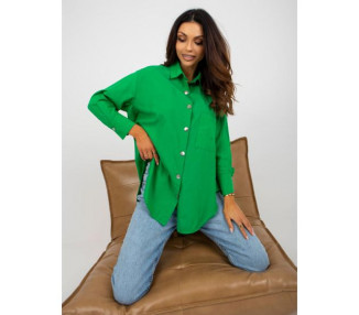 Dámská košile volného střihu s kapsami REINA zelená 