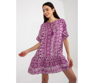 Dámské šaty s boho vzorem SUBLEVEL fialové