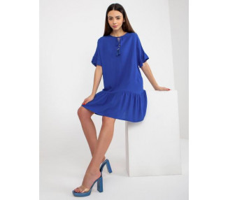 Dámské šaty s volánem Sindy SUBLEVEL kobaltově modré