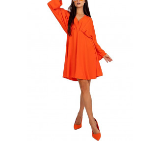 Oranžové šaty s volnými rukávy