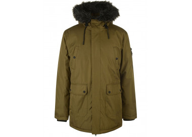 Pánská zimní bunda s kapucí s kožíškem Fabric