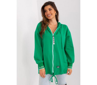 Dámský svetr s kapucí DANIELA zelený 