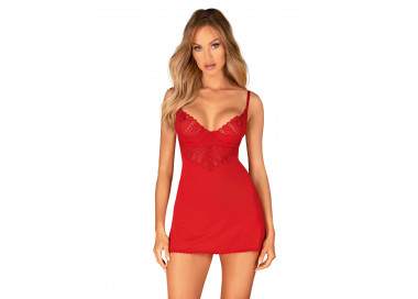 Elegantní košilka Ingridia chemise - Obsessive XS/S Červená