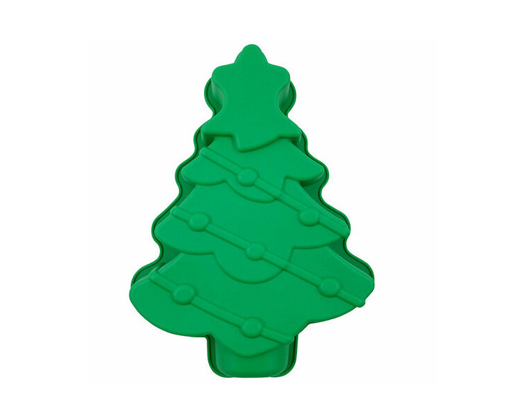 Altom Silikonová forma Vánoční stromek, 30 x 21,5 x 4 cm, zelená