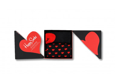 Happy Socks I Heart You Socks Gift Set 2-Pack černé XVAL02-9350