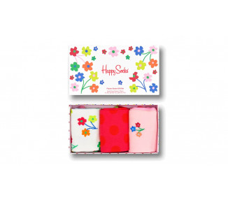 Happy Socks Flower Socks Gift Set 3-Pack Multicolor XFLO08-3300