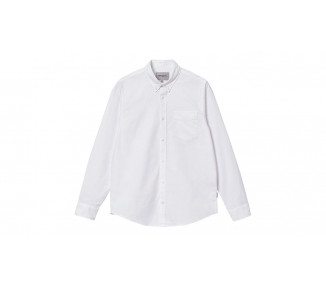 Carhartt WIP L/S Button Down Pocket Shirt White bílé I022069_02_90