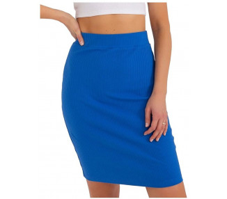 Modrá žebrovaná mini sukně