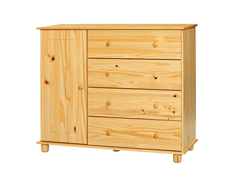 Prádelník 4 zásuvky + 1 dvířka 8016