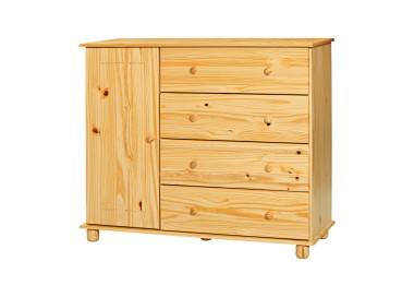Prádelník 4 zásuvky + 1 dvířka 8016